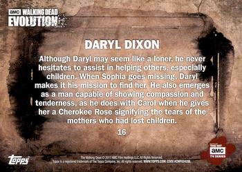 2017 Topps The Walking Dead: Evolution #16 Daryl Dixon Back