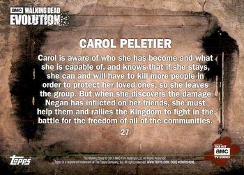 2017 Topps The Walking Dead: Evolution #27 Carol Peletier Back
