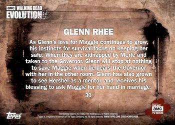 2017 Topps The Walking Dead: Evolution #30 Glenn Rhee Back