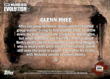 2017 Topps The Walking Dead: Evolution #32 Glenn Rhee Back