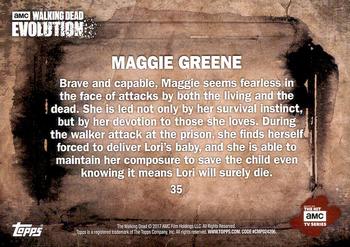 2017 Topps The Walking Dead: Evolution #35 Maggie Greene Back