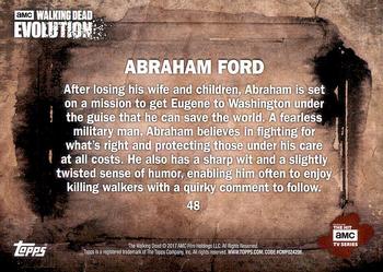 2017 Topps The Walking Dead: Evolution #48 Abraham Ford Back