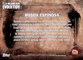 2017 Topps The Walking Dead: Evolution #56 Rosita Espinosa Back