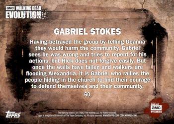2017 Topps The Walking Dead: Evolution #60 Gabriel Stokes Back