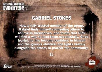2017 Topps The Walking Dead: Evolution #61 Gabriel Stokes Back