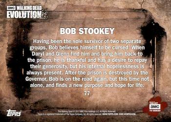 2017 Topps The Walking Dead: Evolution #77 Bob Stookey Back