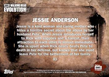 2017 Topps The Walking Dead: Evolution #83 Jessie Anderson Back