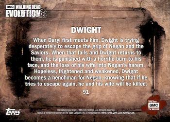 2017 Topps The Walking Dead: Evolution #91 Dwight Back