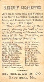 1890 Recruit Generals of the Civil War (N377) #NNO Fitzhugh Lee Back