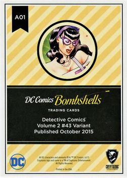 2017 Cryptozoic DC Comics Bombshells #A01 Detective Comics - Volume 2 #43 Back