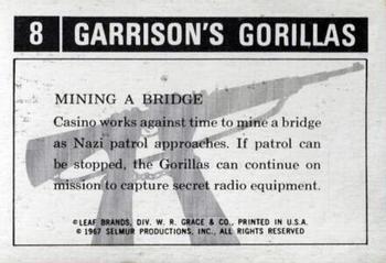 1967 Leaf Garrison's Gorillas #8 Mining a Bridge Back