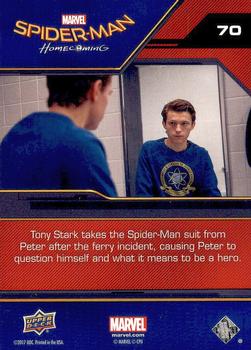 2017 Upper Deck Marvel Spider-Man Homecoming #70 Losing the Suit Back