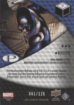 2017 Upper Deck Marvel Premier #9 Bullseye Back