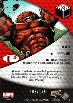 2017 Upper Deck Marvel Premier #52 Juggernaut Back