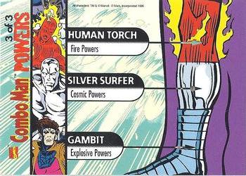 1996 Combo Man #3 Human Torch, Silver Surfer, Gambit Back