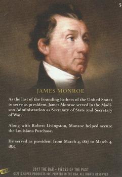 2017 The Bar Pieces of the Past - Limited Edition #5 James Monroe Back