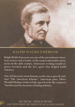2017 The Bar Pieces of the Past - Limited Edition #107 Ralph Waldo Emerson Back