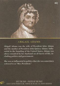 2017 The Bar Pieces of the Past - Limited Edition #167 Abigail Adams Back