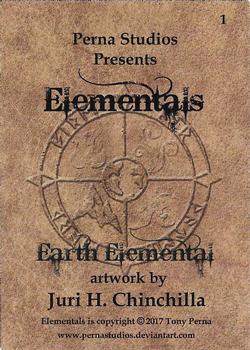 2017 Perna Studios Elementals #1 Earth Elemental Back