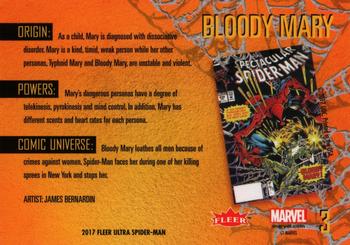 2017 Fleer Ultra Marvel Spider-Man - Silver Web Foil #3 Bloody Mary Back
