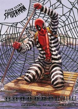 2017 Fleer Ultra Marvel Spider-Man - Deadpool Across America Silver Web Foil #DA9 Alcatraz Front
