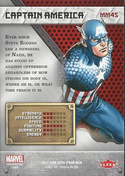 2017 Fleer Ultra Marvel Spider-Man - Marvel Metal #MM45 Captain America Back
