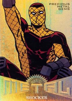 2017 Fleer Ultra Marvel Spider-Man - Marvel Metal Precious Metal Gems Gold #MM2 Shocker Front
