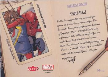 2017 Fleer Ultra Marvel Spider-Man - Milestones #M-12 Spider-Verse Back