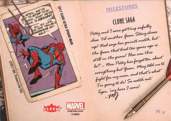 2017 Fleer Ultra Marvel Spider-Man - Milestones Silver Web Foil #M-4 Clone Saga Back