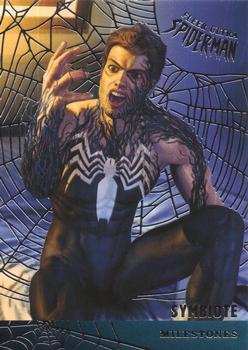 2017 Fleer Ultra Marvel Spider-Man - Milestones Silver Web Foil #M-5 Symbiote Front