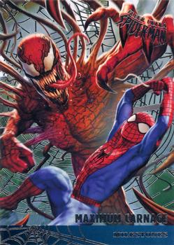 2017 Fleer Ultra Marvel Spider-Man - Milestones Silver Web Foil #M-7 Maximum Carnage Front