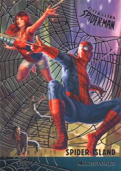 2017 Fleer Ultra Marvel Spider-Man - Milestones Silver Web Foil #M-10 Spider-Island Front
