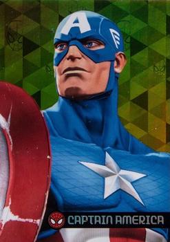 2017 Fleer Ultra Marvel Spider-Man - Royal Foil Pattern 1 #GC17 Captain America Front