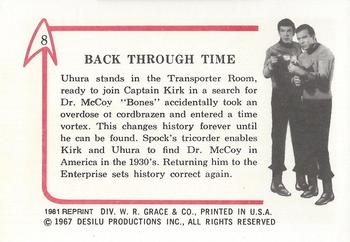 1981 Leaf 1967 Star Trek (Reprint) #8 Back Through Time Back