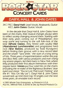 1985 AGI Rock Star #80 Daryl Hall / John Oates Back