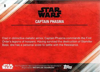 2017 Topps Star Wars: The Last Jedi #5 Captain Phasma Back