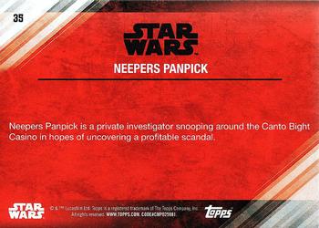2017 Topps Star Wars: The Last Jedi #35 Neepers Panpick Back
