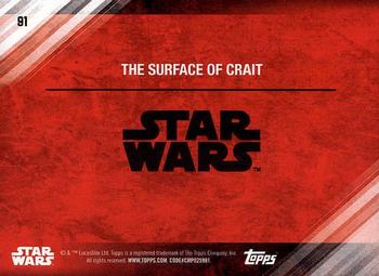 2017 Topps Star Wars: The Last Jedi #91 The Surface of Crait Back