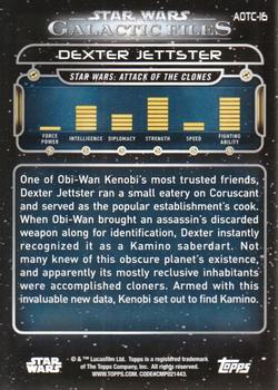 2017 Topps Star Wars: Galactic Files Reborn - Blue #AOTC-16 Dexter Jettster Back