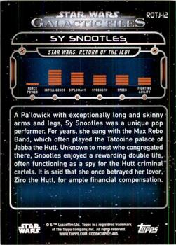 2017 Topps Star Wars: Galactic Files Reborn - Blue #ROTJ-12 Sy Snootles Back