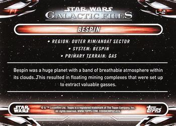 2017 Topps Star Wars: Galactic Files Reborn - Locations #L-2 Bespin Back