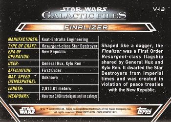 2017 Topps Star Wars: Galactic Files Reborn - Vehicles #V-13 Finalizer Back