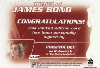 2014 Rittenhouse James Bond Archives - Autographs #WA40 Virginia Hey Back