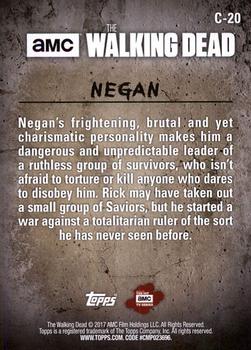 2017 Topps The Walking Dead Season 6 - Characters #C-20 Negan Back