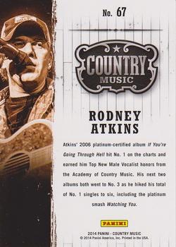 2014 Panini Country Music - Green #67 Rodney Atkins Back