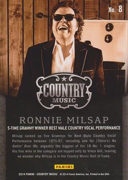 2014 Panini Country Music - Award Winners Green #8 Ronnie Milsap Back