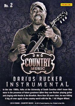 2014 Panini Country Music - Instrumental #2 Darius Rucker Back