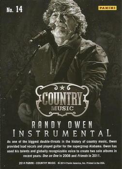 2014 Panini Country Music - Instrumental Blue #14 Randy Owen Back
