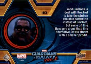 2017 Upper Deck Marvel Guardians of the Galaxy Vol. 2 - Bronze Foil #40 The Deal Back