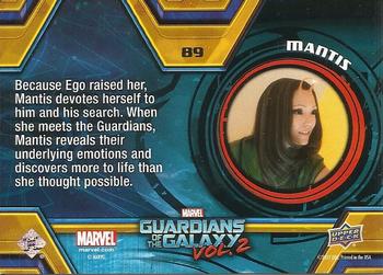 2017 Upper Deck Marvel Guardians of the Galaxy Vol. 2 - Bronze Foil #89 Mantis Back